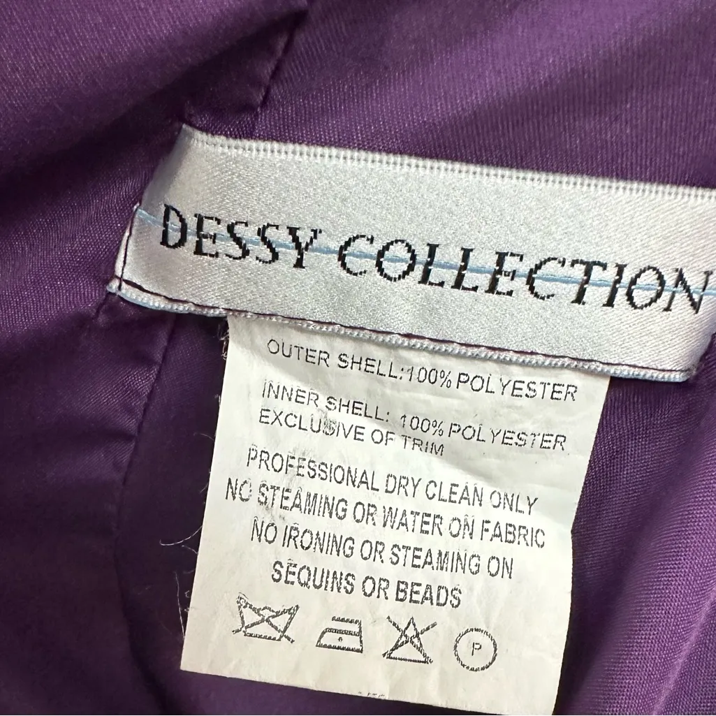 Dessy Collection sz 10 long purple formal dress - Image 5