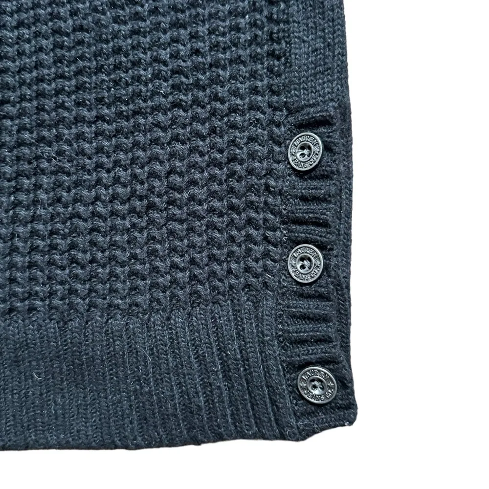 Lauren Ralph Lauren Polo Jeans Co Womens Size Medium Waffle Knit Black Sweater - Image 5