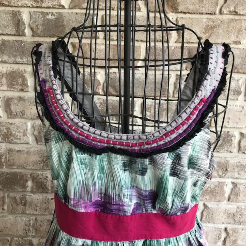 Lulumari Sundress Smocked Side Zip Lined - Image 3