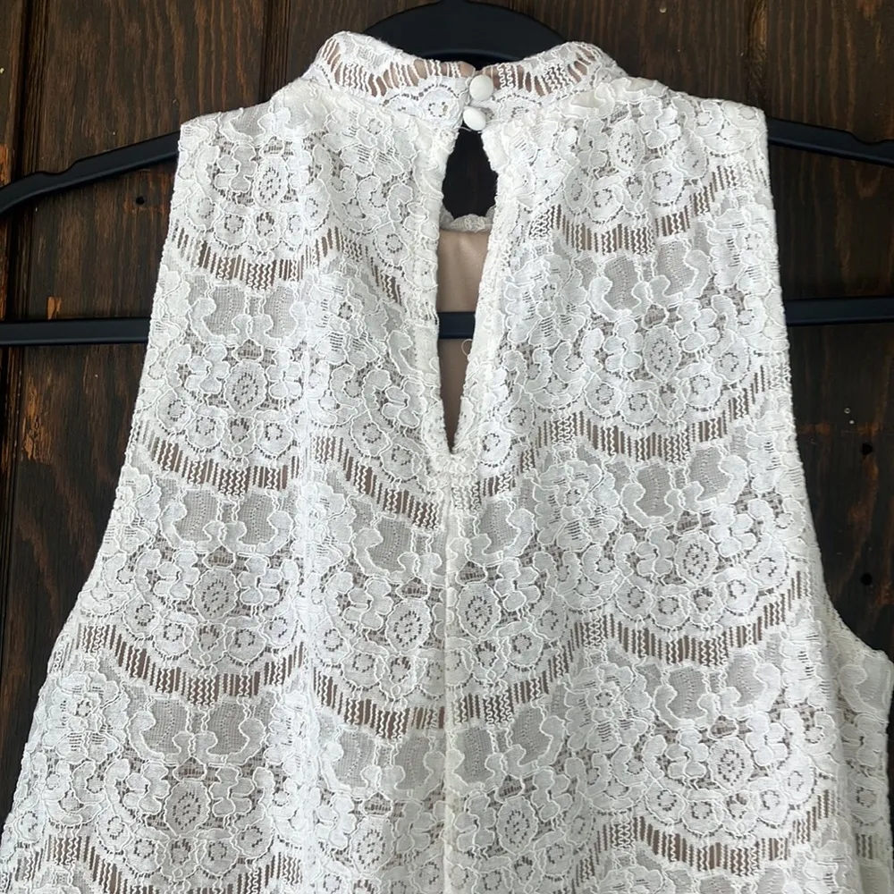 Love, Fire Love Fire cream lace top - Image 5