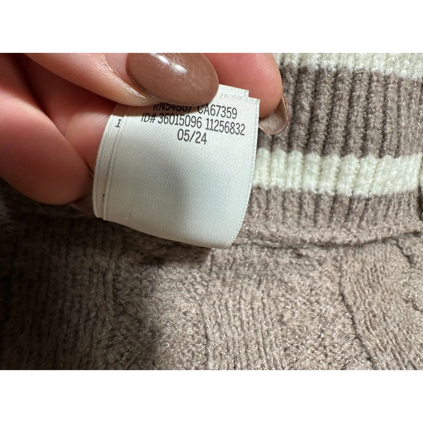 PINK Brown Oversized Button Up V Neck Cardigain Size XS - Image 5