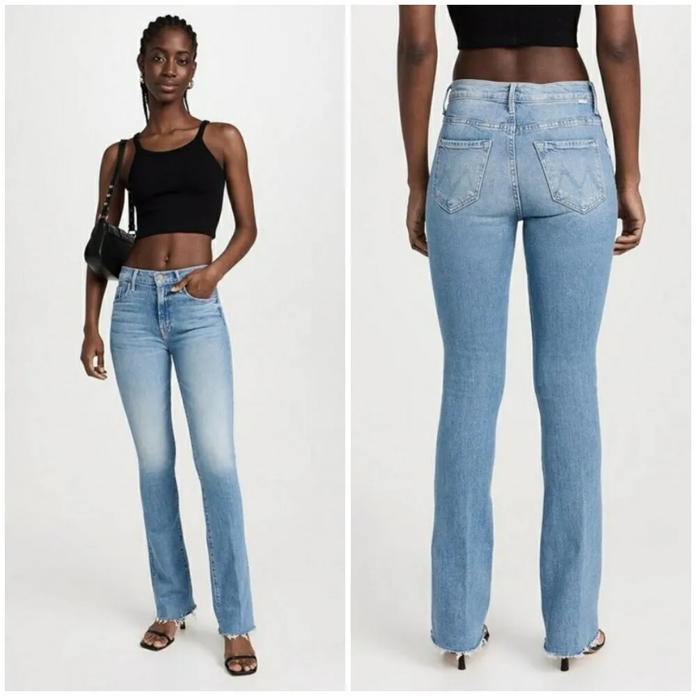💕MOTHER💕 The Insider Sneak Fray Jeans ~ Love On The Beat 31 NWOT Blue - Image 11