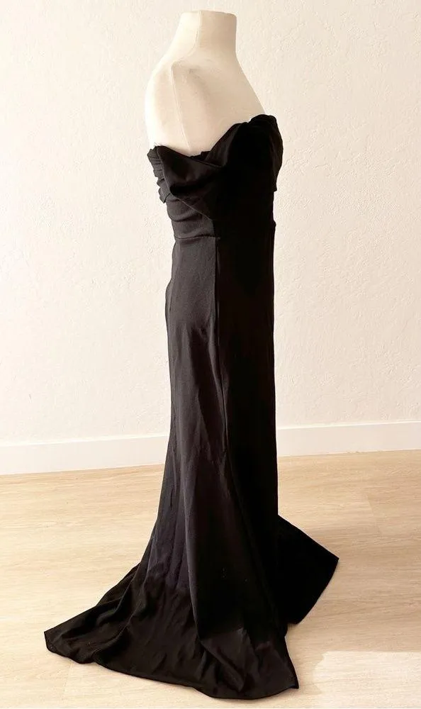 Lulus Black Off-the-Shoulder Mermaid Maxi Dress "Would You Be Mine" NWT | Small - Image 8