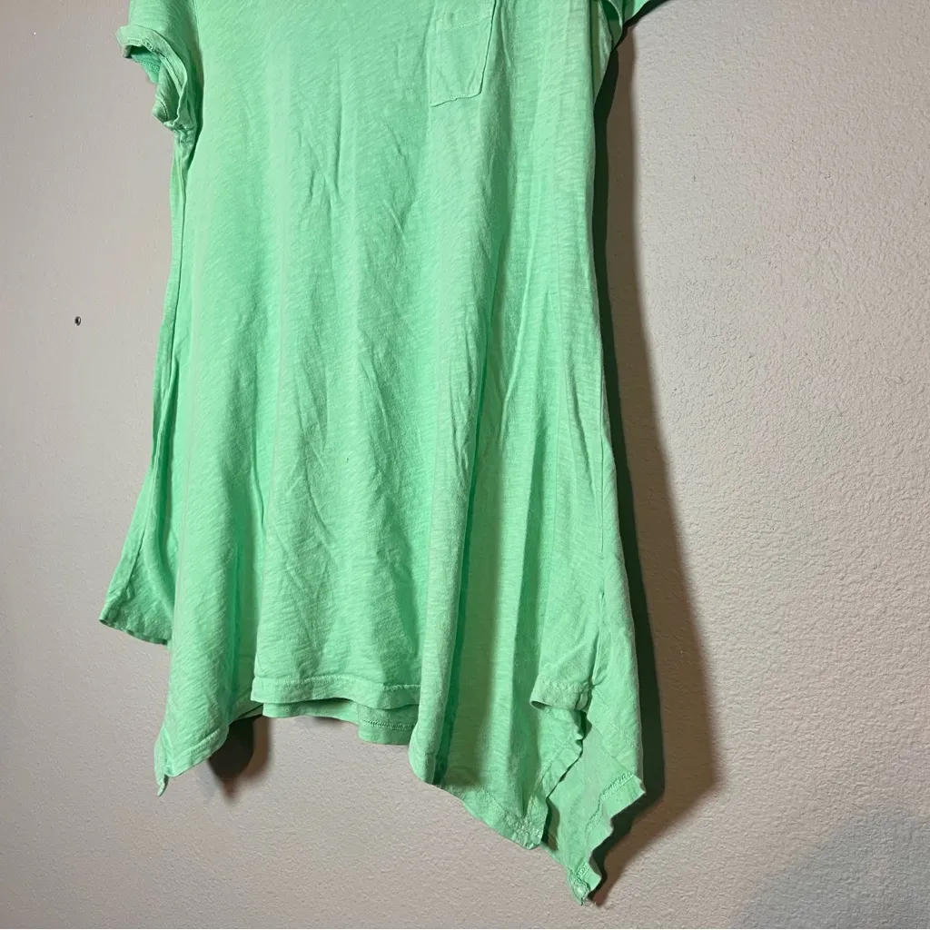 Fresh Produce Vintage Drape T Tunic Light Green Short Sleeve Size Large Flaw - Image 2