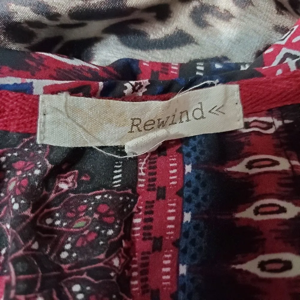 Rewind  Patterned Top with Lace (S) - Image 5