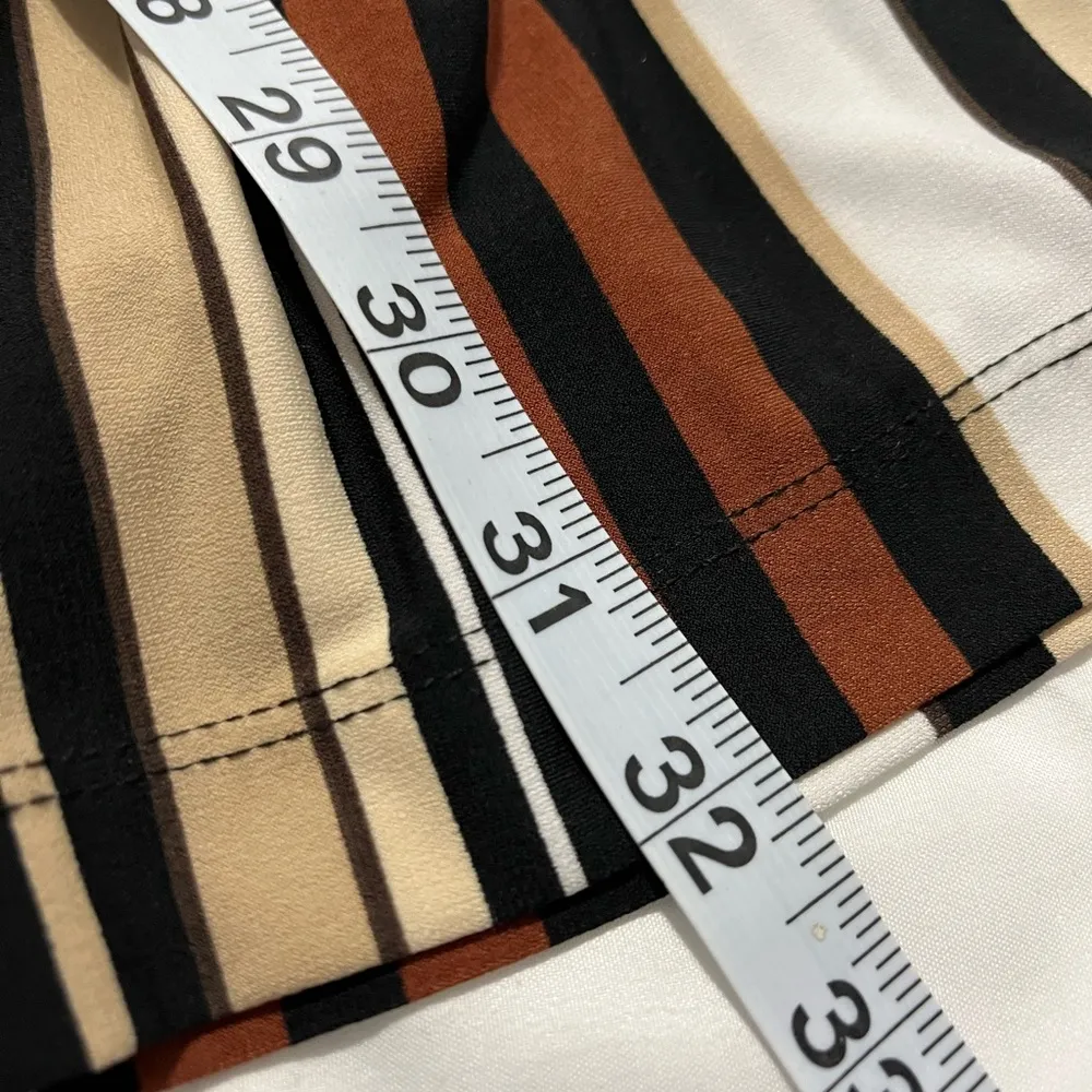 NWT New York & Company Striped One Shoulder Jumpsuit Size XS Black - Image 8