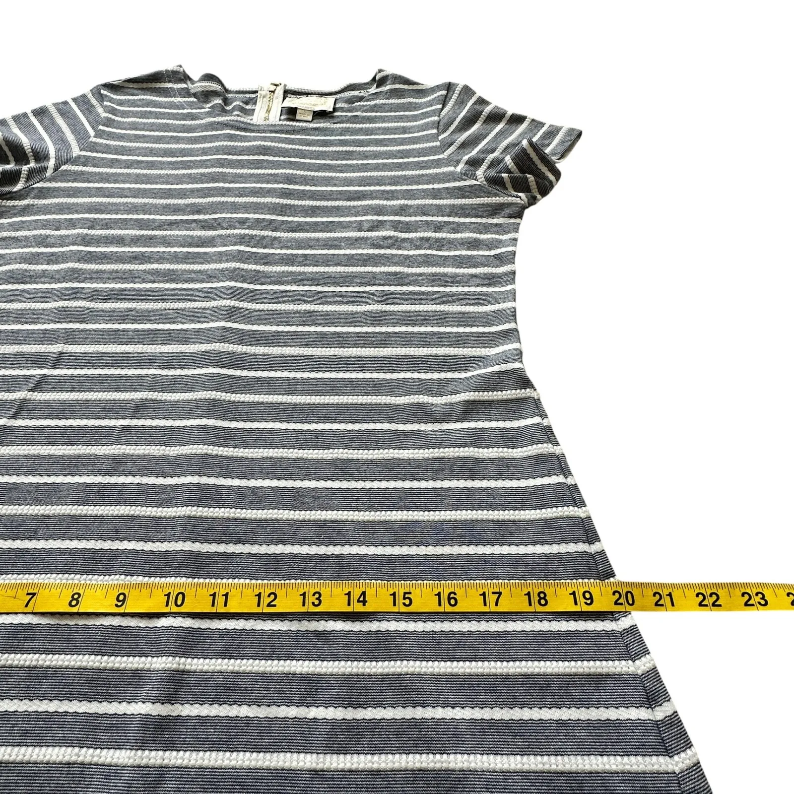 Sail to Sable Dress Shift Navy White Stripe L Preppy Nautical Stretch Capsule - Image 8