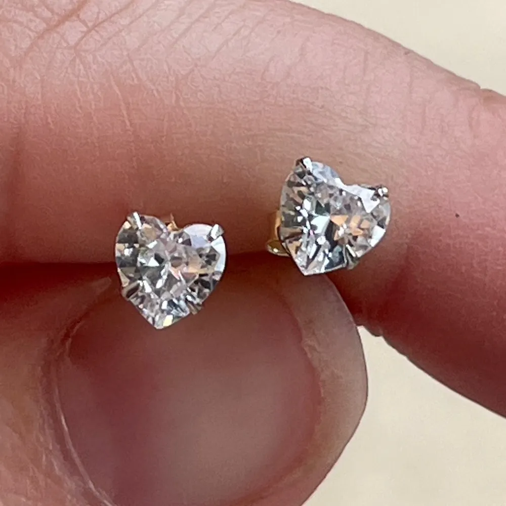❤️ 925 crystal heart earrings great gift for mom, girlfriend, special valentines Silver - Image 3