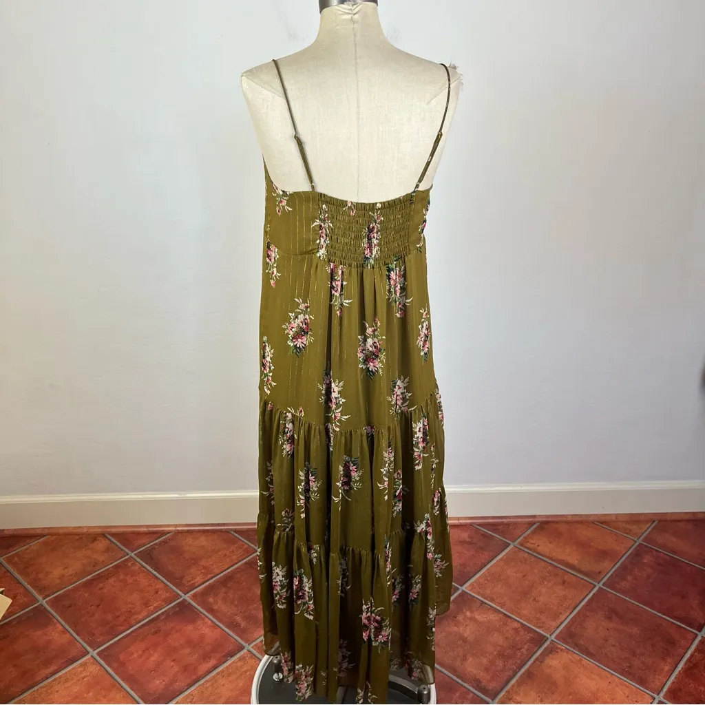 Madewell Cami Tier Midi Dress in Metallic Classic Corsage - Image 6