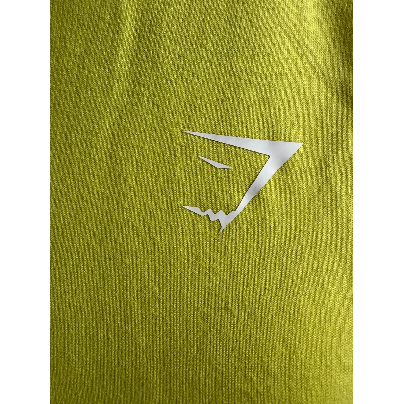 Gymshark Cropped Long Sleeve Top XS Yellow Activewear Athletic Workout - Image 3