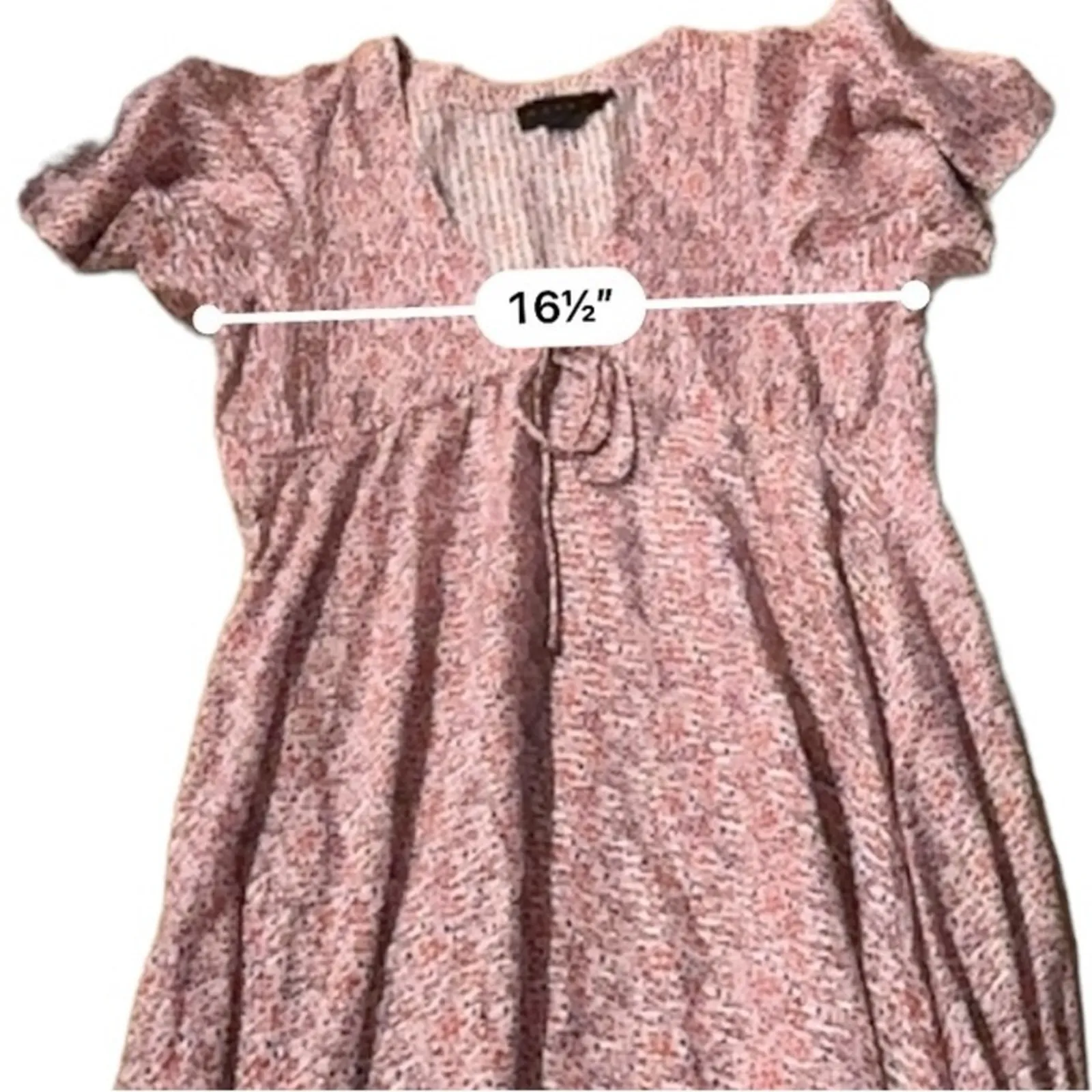 Hatch‎ Maternity Margarette pink Floral Short Sleeve Midi Dress Sz 1 (S) - Image 9