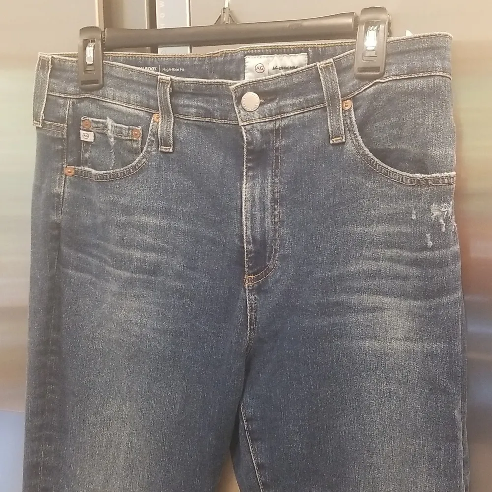 AG Farrah Boot High Waist Fray Hem Bootcut Jeans 14 Years Picturesque 31x32 NWOT - Image 12