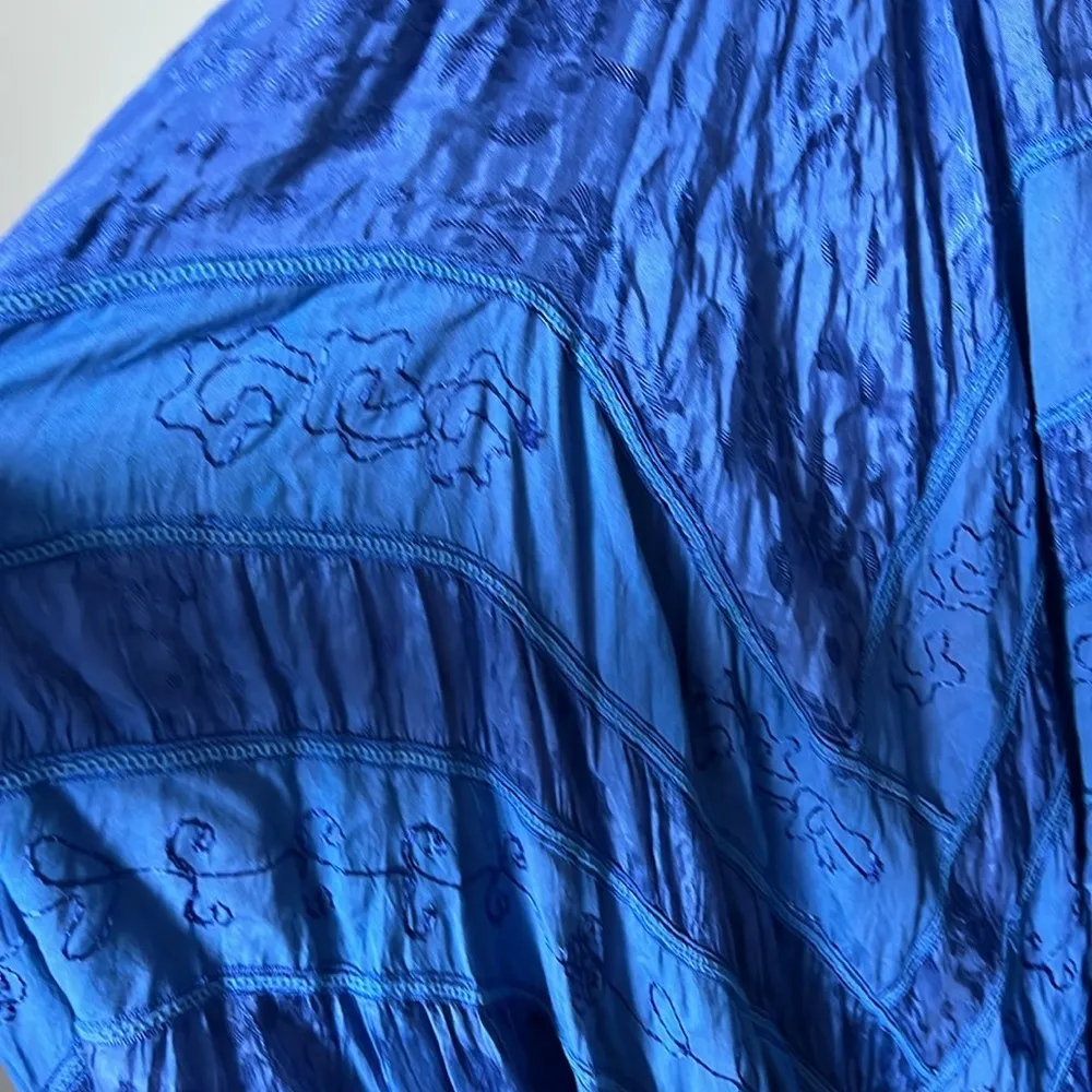 Women’s long corset Renaissance Fairycore maxi dress Cottagecore Sz OS = Blue - Image 4