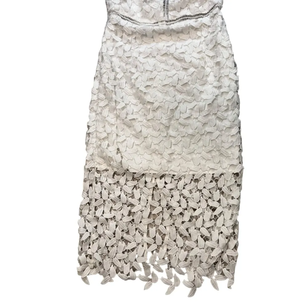 Bardot Gemma White Lace Halter Dress - Image 5