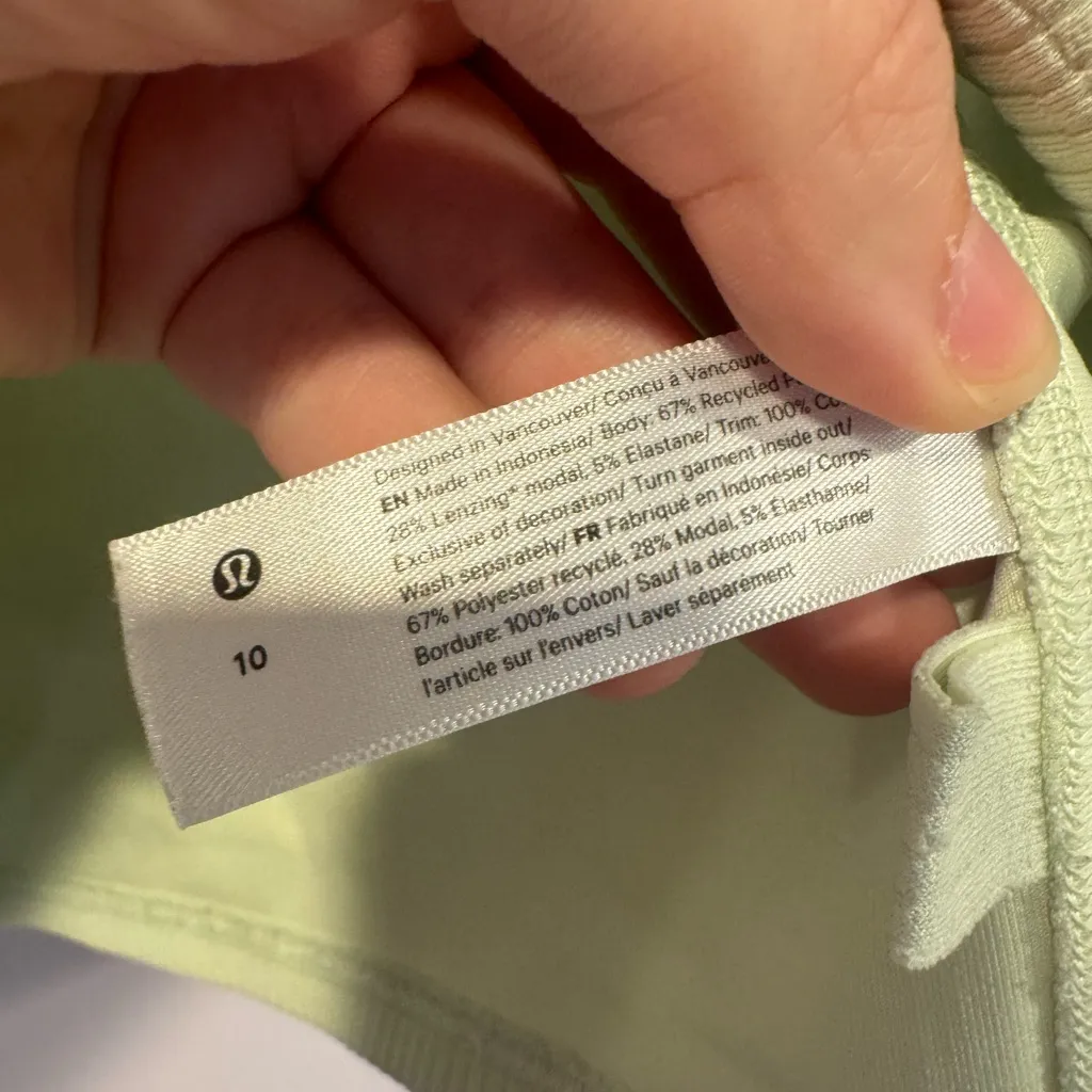 Creamy mint lululemon ribbed softstreme‎ crop tank top - Image 3