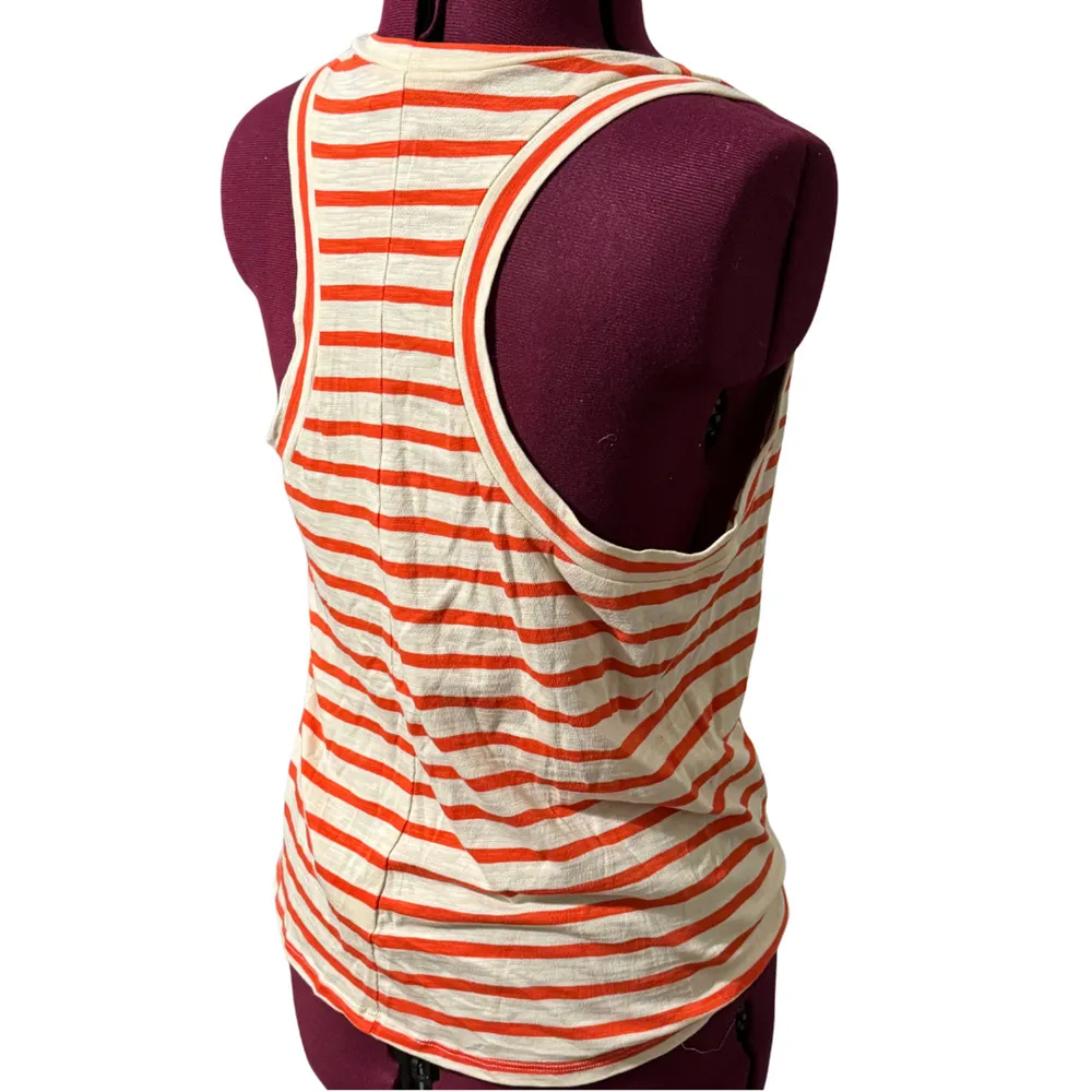 LNA Walker Chili Stripe Racerback Tank Knit Stretch Shirt Orange NWT Women's XL - Image 8