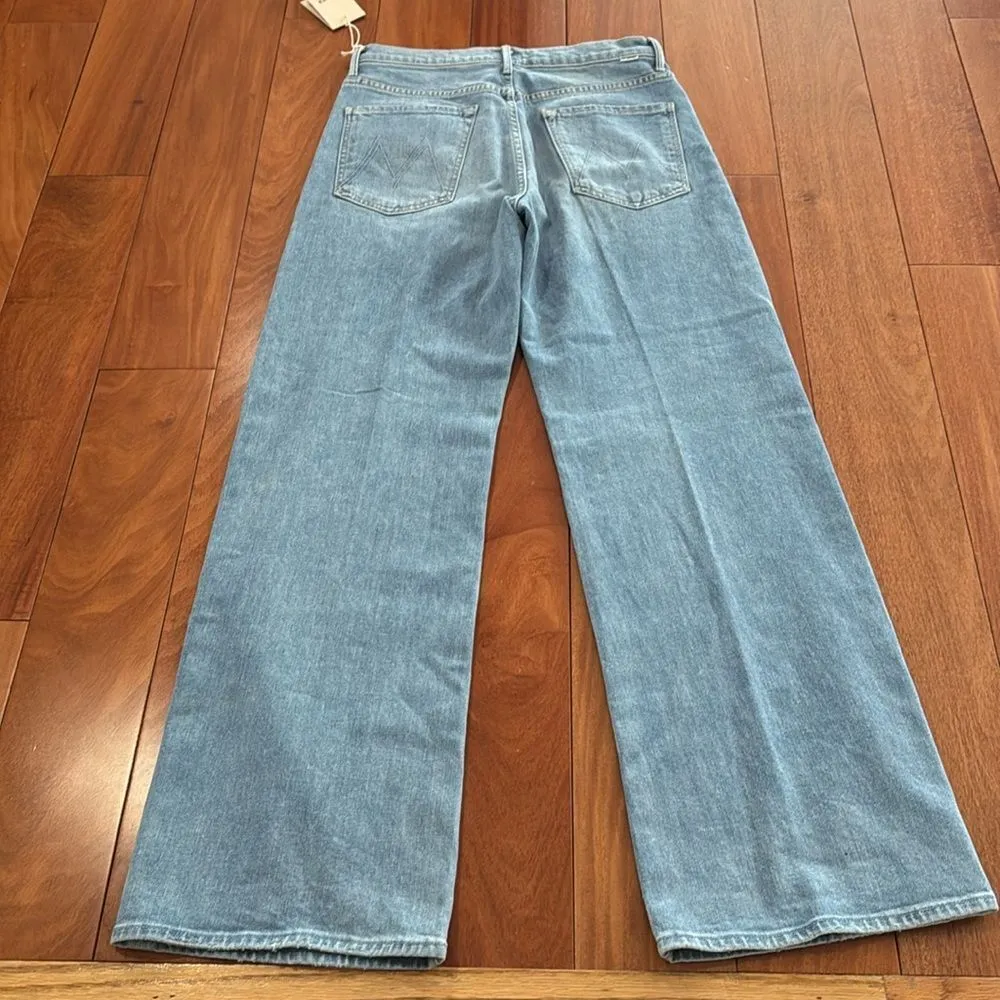 NWT MOTHER Women's The Lasso Sneak Wide Leg Jeans Size 29 Blue - Image 7
