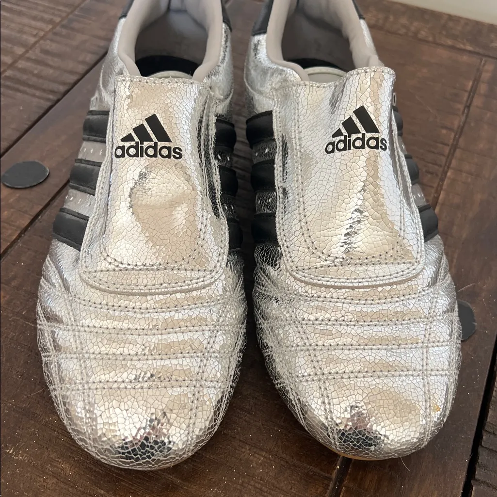 Adidas Originals WomensTaekwondo Metallic Silver Sneaker Shoe Sz 10 EUC - Image 7