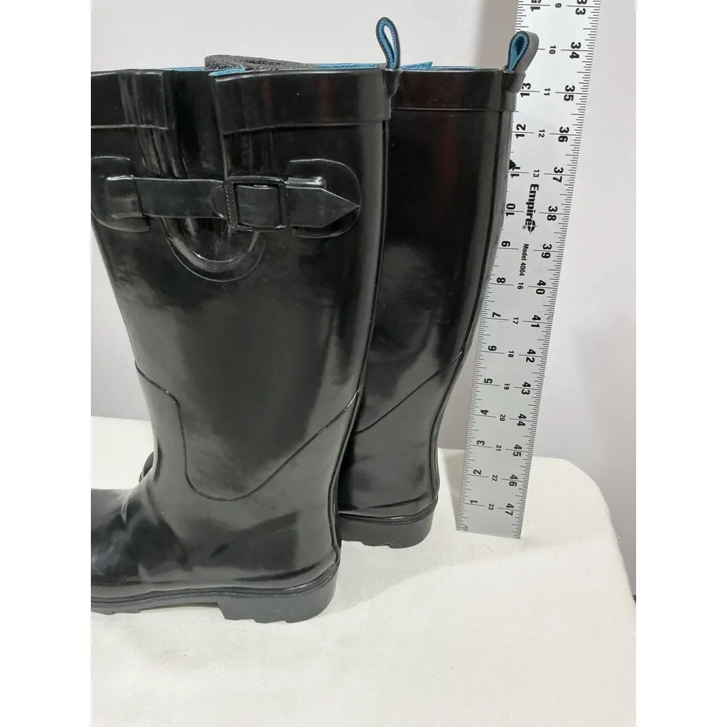 Woman’s Capelli Black Rubber Tall Rain boots NWOT 6 - Image 4