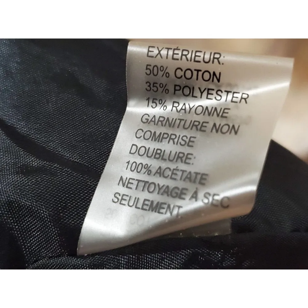 Peter Nygard Women's Black Embroidered Long Sleeve Button Front Jacket Size 12 - Image 11