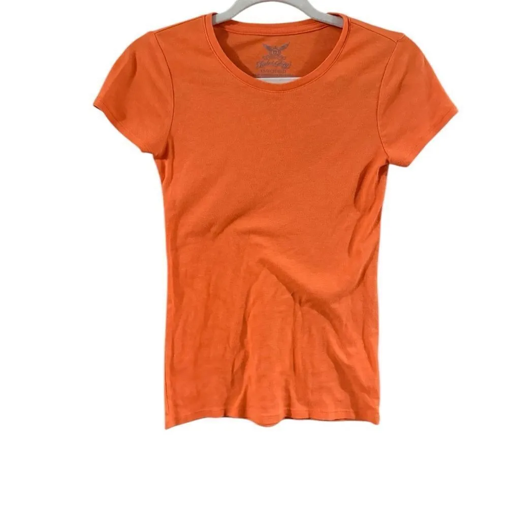 Faded Glory Orange Short Sleeve T-Shirt XS - Image 2