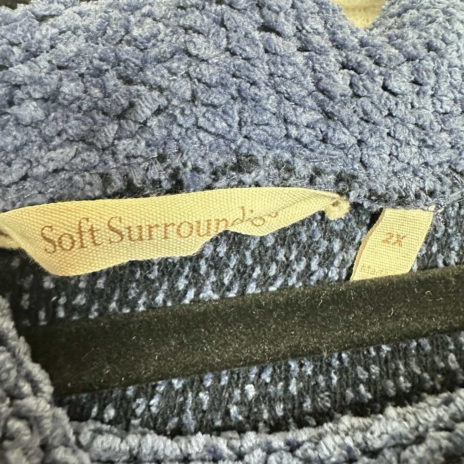 Soft‎ Surroundings Blue Chalet Cowl Neck Soft Knit Tunic Top Sweater Size XXL - Image 7