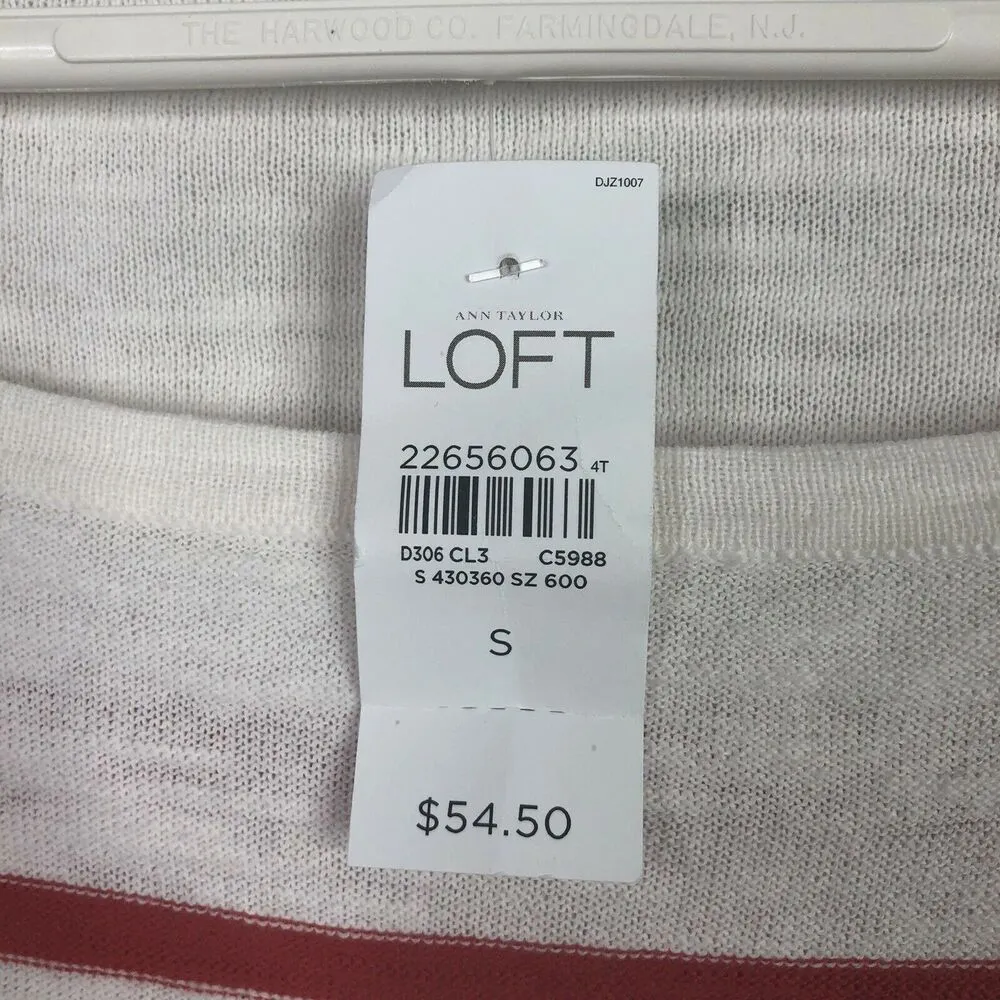 NEW Ann Taylor Loft Nautical Striped Lace Up Side Light Weight Sweater Small - Image 8
