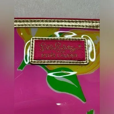 Lilly Pulitzer Estée Lauder Tropical Lemons PVC Makeup Bag - Image 2