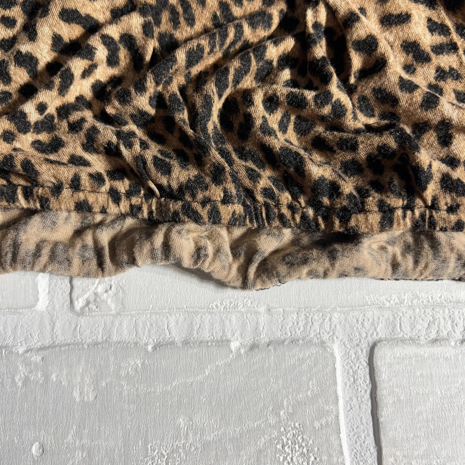 Michael Kors Top Womens XL Brown Leopard‎ Animal Print Scoop Neck 3/4 Sleeve - Image 12