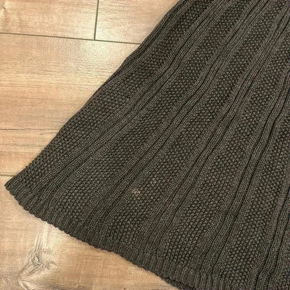 Eliza J Fit and Flare Cable Knit Ribbed Sweater Dress Gray Sz S - Image 12