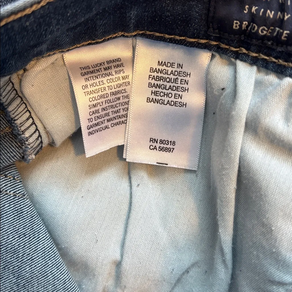 Lucky Brand Dark Blue Ankle Jeans Size 10 - Image 4