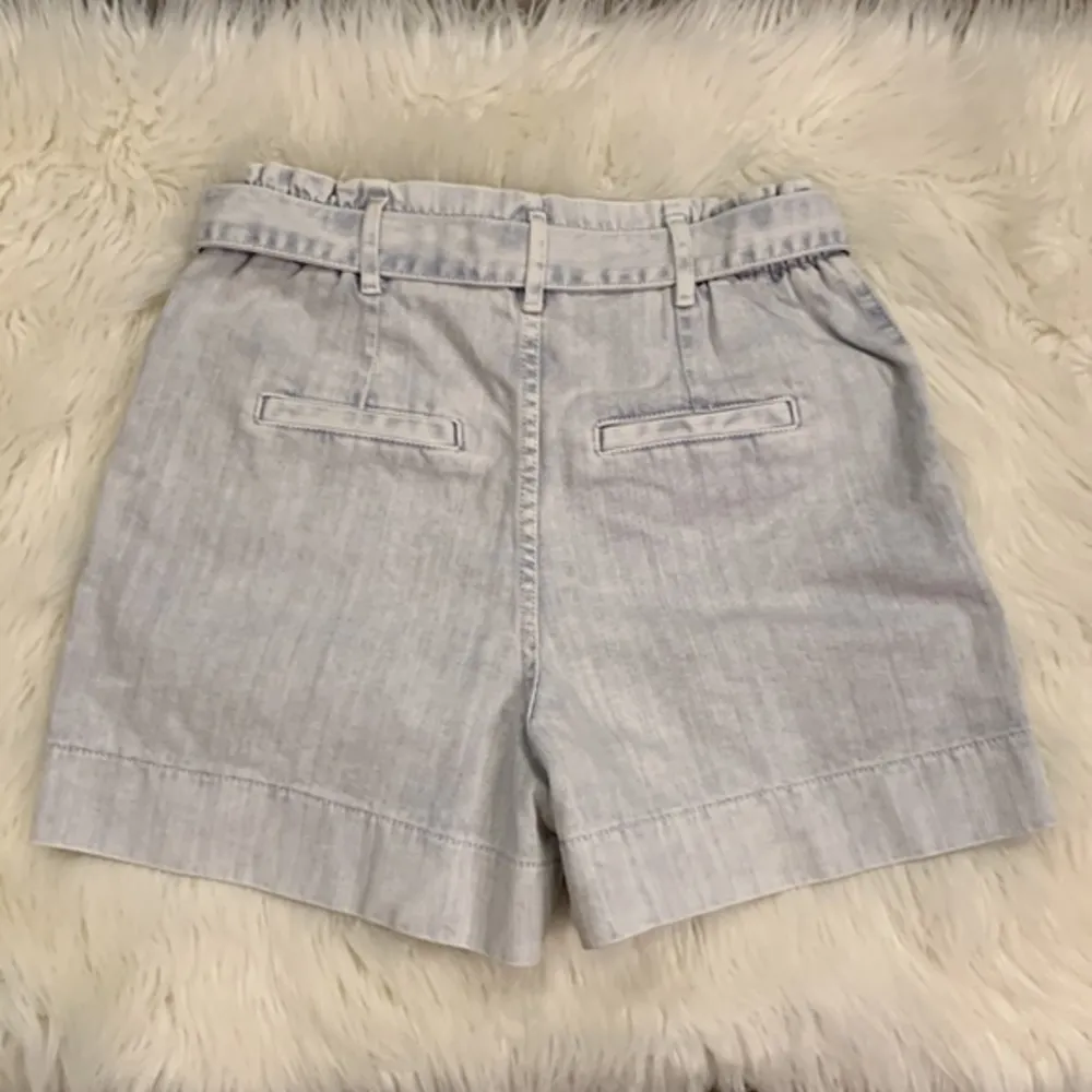 Anthropologie Pilcro high rise denim belted shorts light wash 25 - Image 7