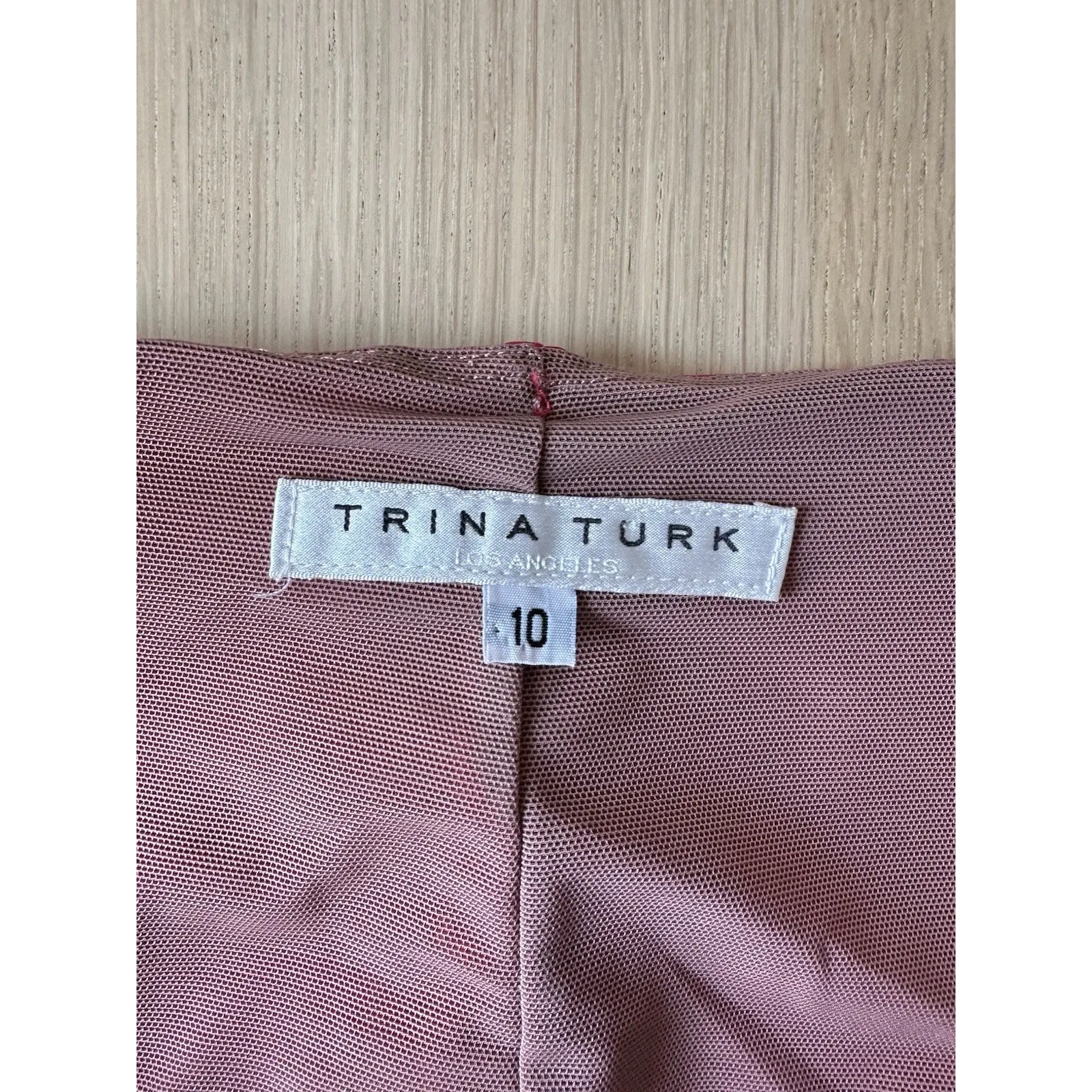 Trina Turk Red Knee Length Dress Size 10 With Slid 3/4 Sleeves 2133 - Image 7