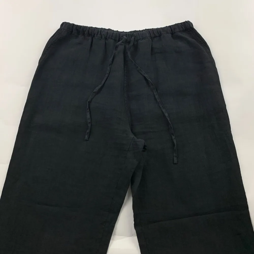 Nation LTD Black Linen Wide Leg Lounge Pant S - Image 2
