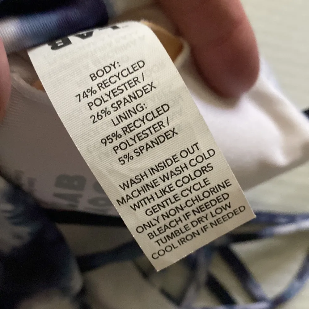 JoyLab blue white tie dye padded athletic sports bra, size XS - Image 6