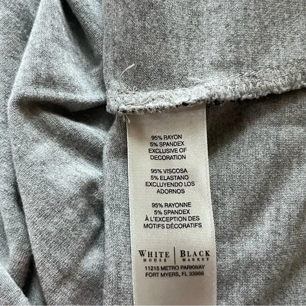 White House Black Market 3/4 Long Sleeved Top Grey Medium - Image 12