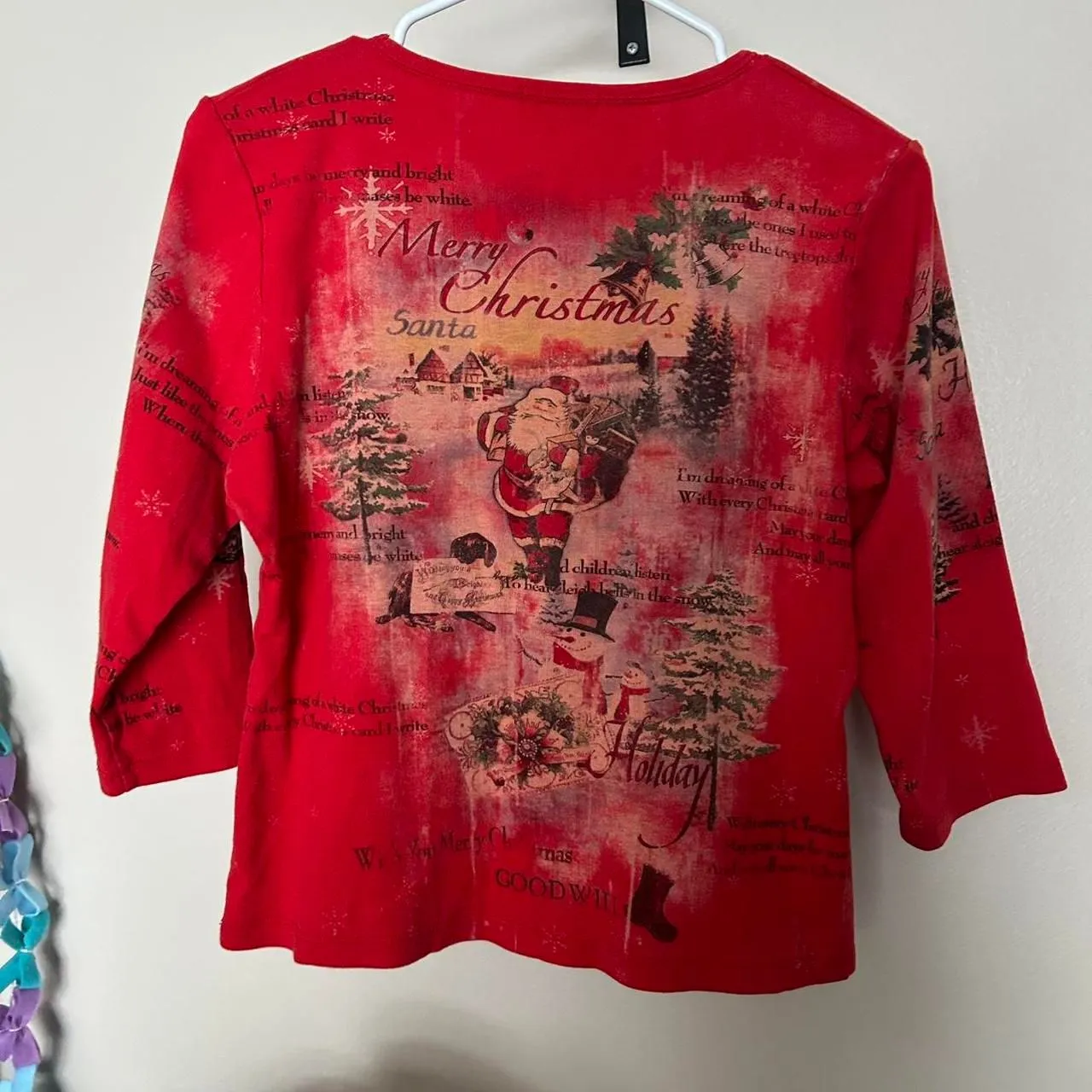 vintage Y2K 2000s retro Christmas holiday graphic print top shirt - Image 4