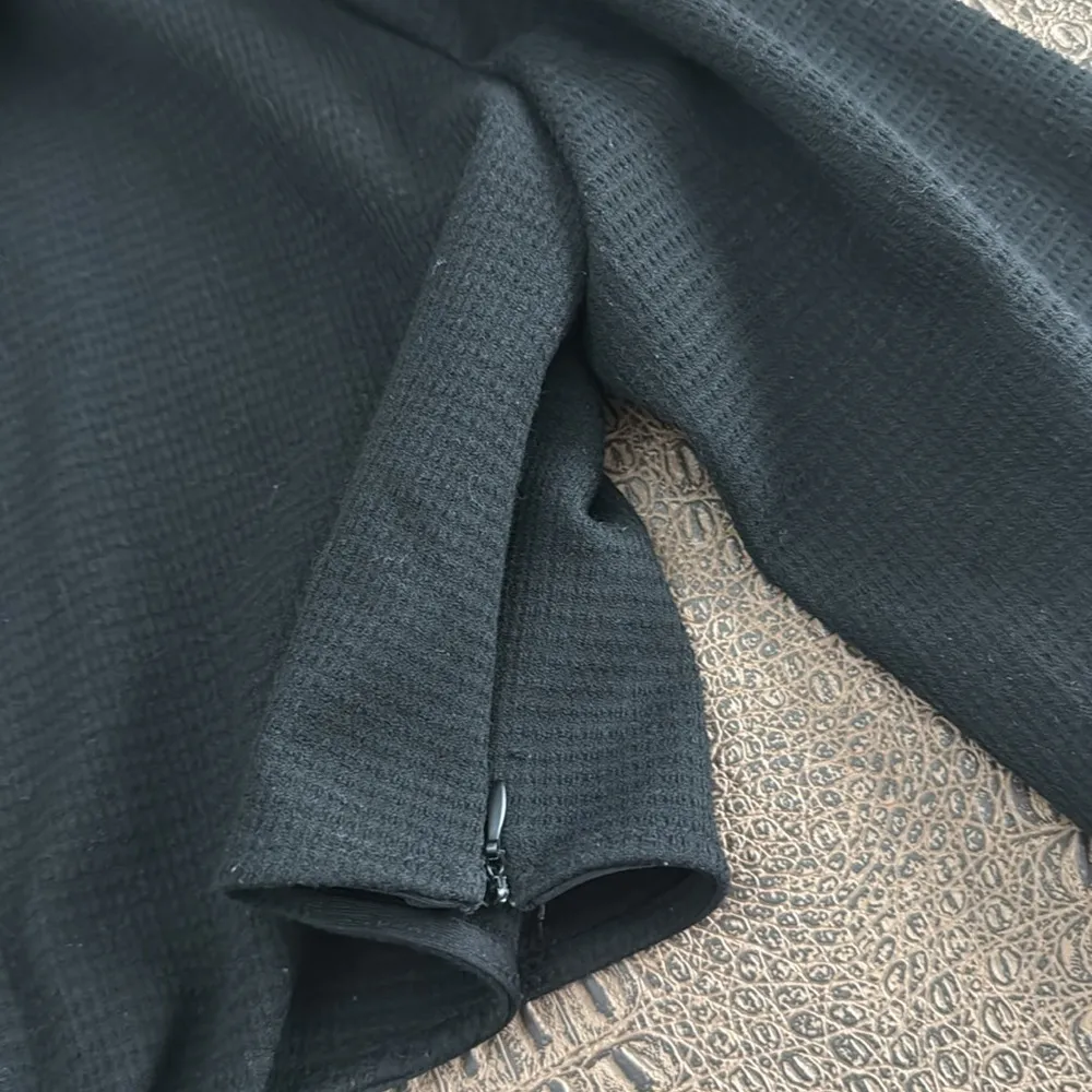 ZARA black cropped collared top size xl - Image 5