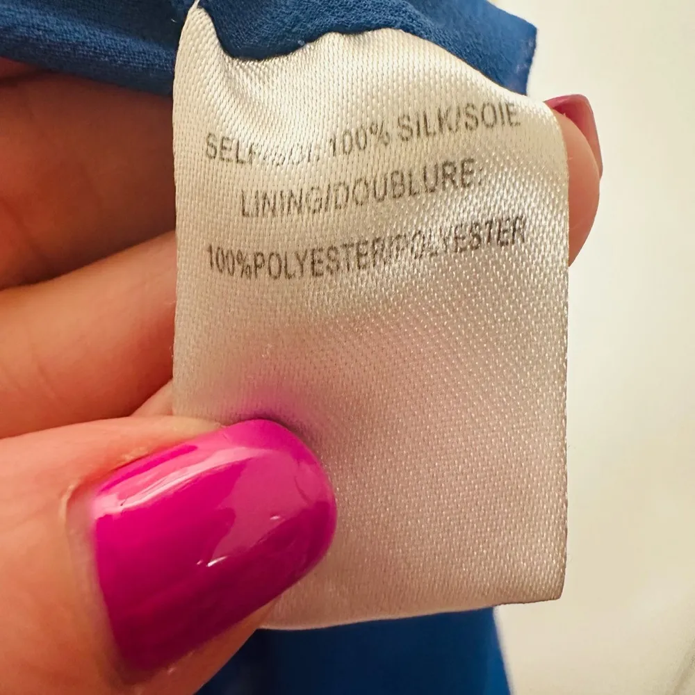 Tanya Taylor Womens  Madelina  Silk Wrap Dress Size 8 Blue Floral Print Ruffles - Image 16