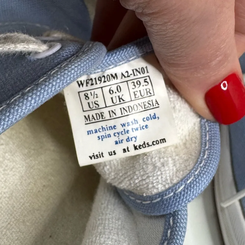 Keds Champion Women's 8.5 Canvas Lace Up Sneaker in Light Blue - Image 8