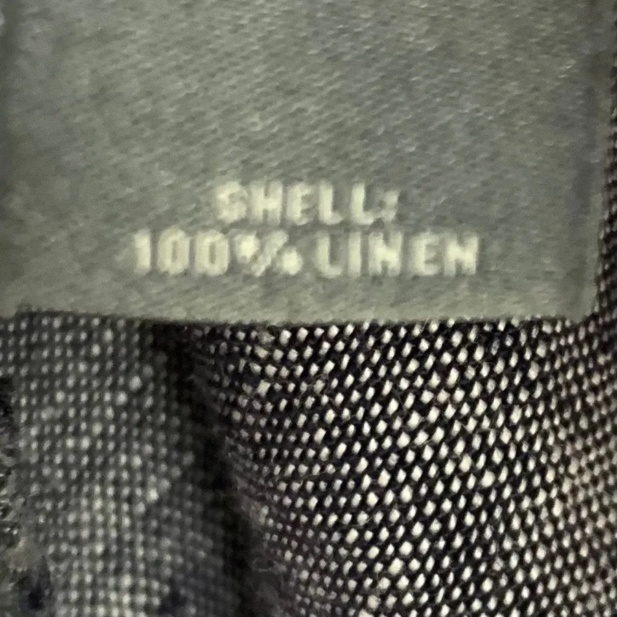 Neiman Marcus Womens Linen Shirtdress Roll Tab Sleeves Blue Mini Size Small - Image 5