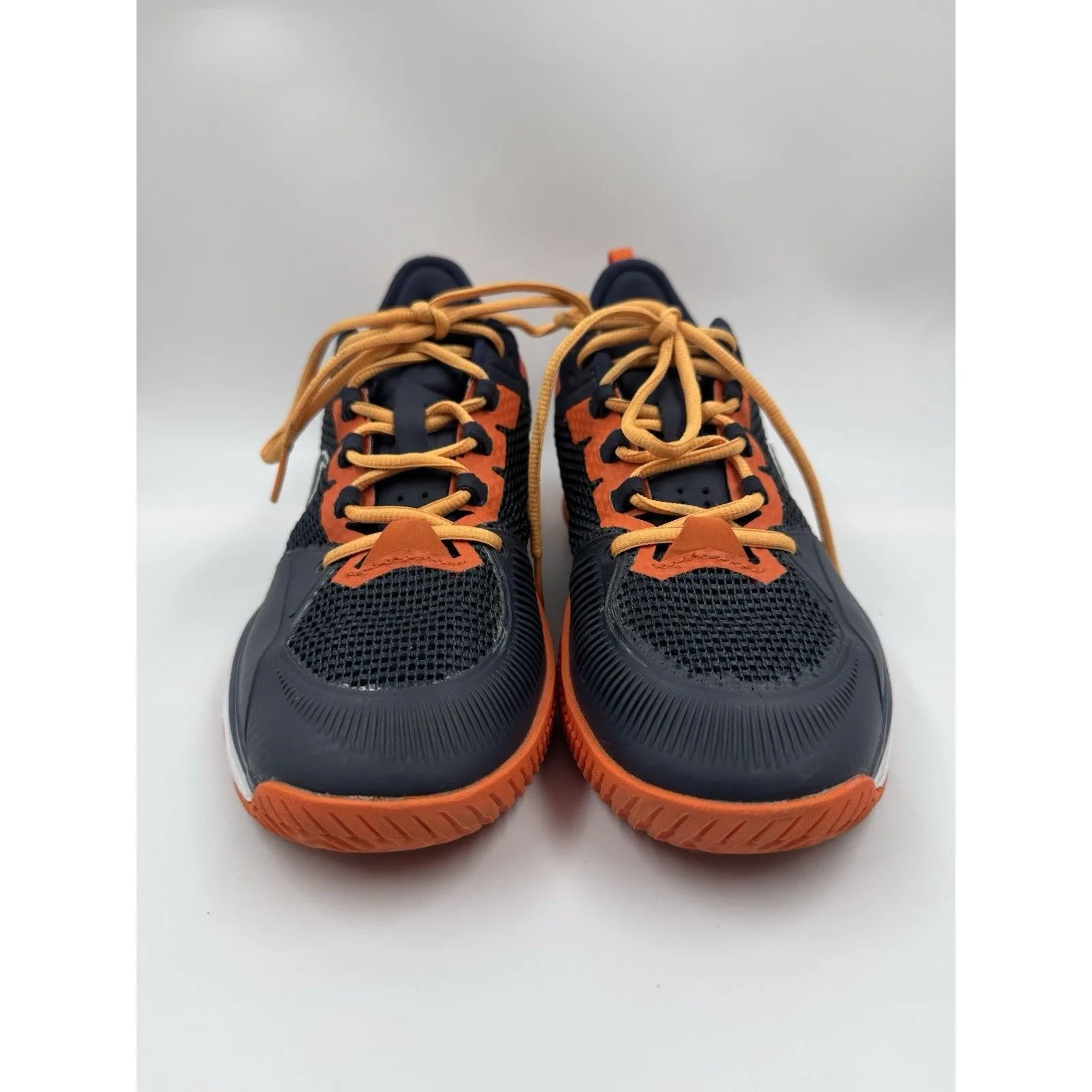 Lacoste Athletic Womens Blue Navy/Orange Sneakers Shoes Size 8 Goodyear Sole - Image 2