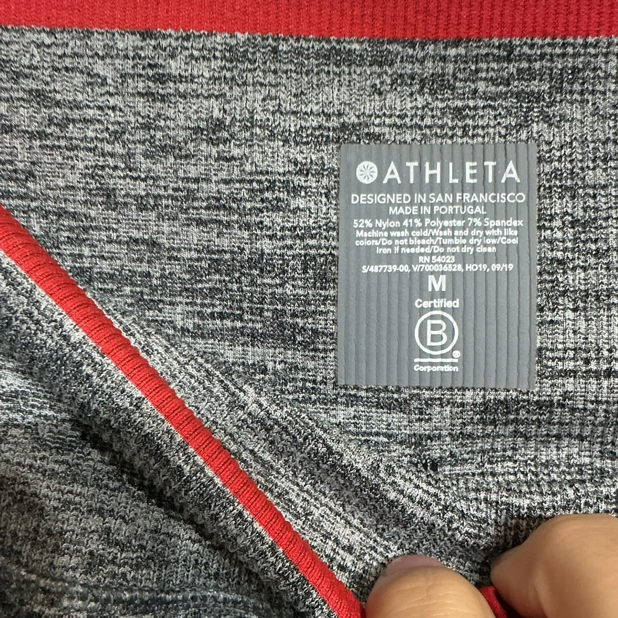 Athleta Heather Gray Andes High Rise Seamless Tight Leggings Sz M - Image 5