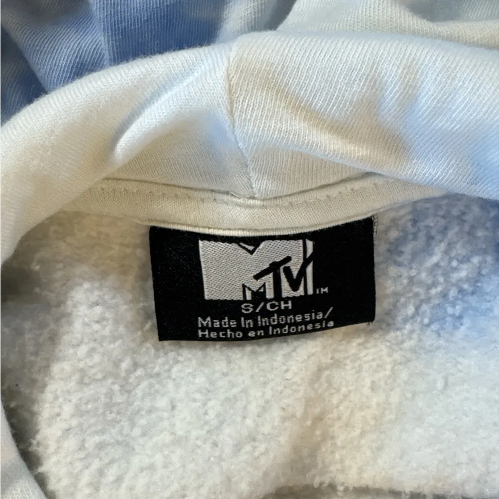 MTV‎ Blue and White Hoodie - Image 6