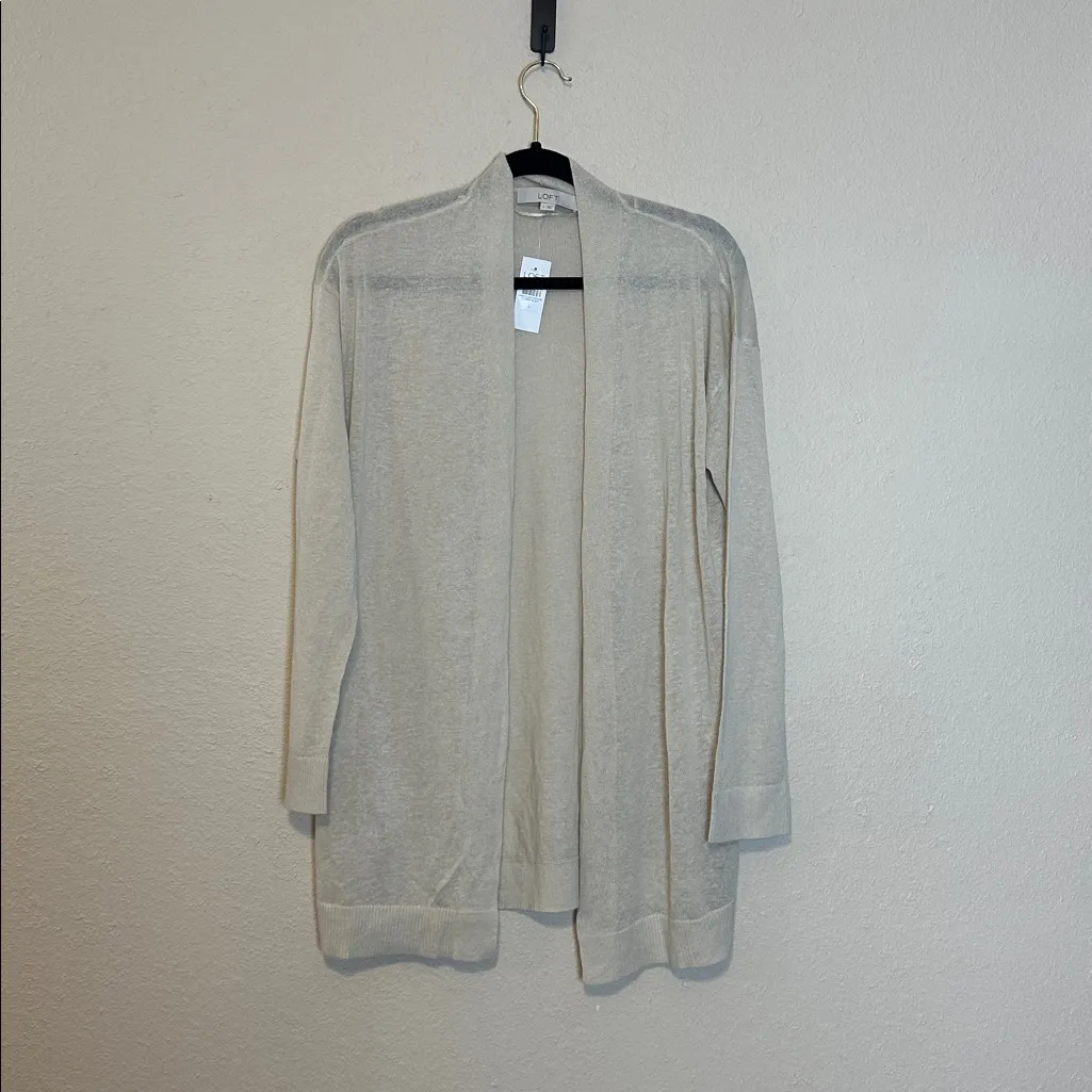 Ann Taylor Loft Sheer Open‎ Front Cardigan Size Small NWT - Image 3
