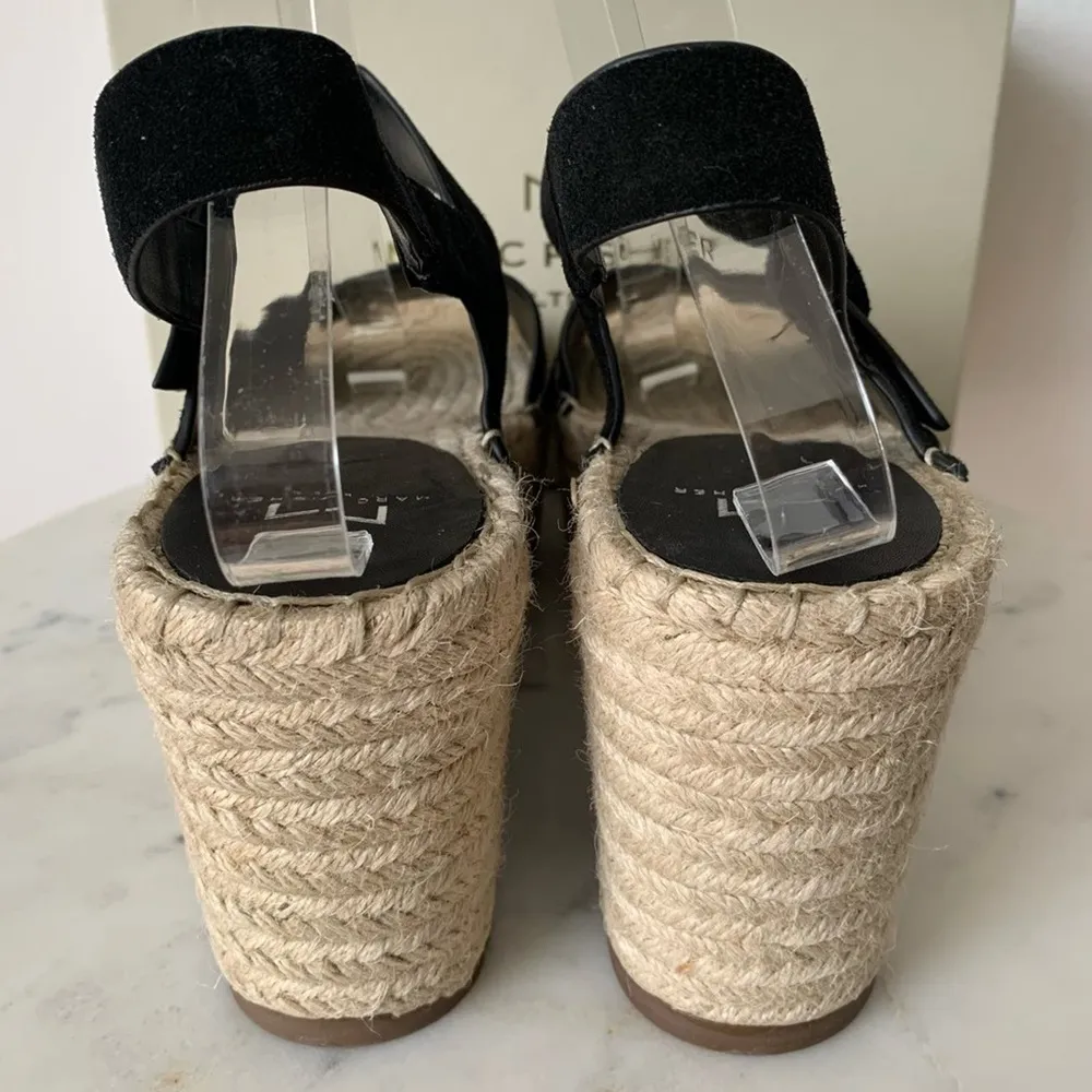 NWT Marc Fisher Rex Suede Sandals Black 9.5 - Image 9