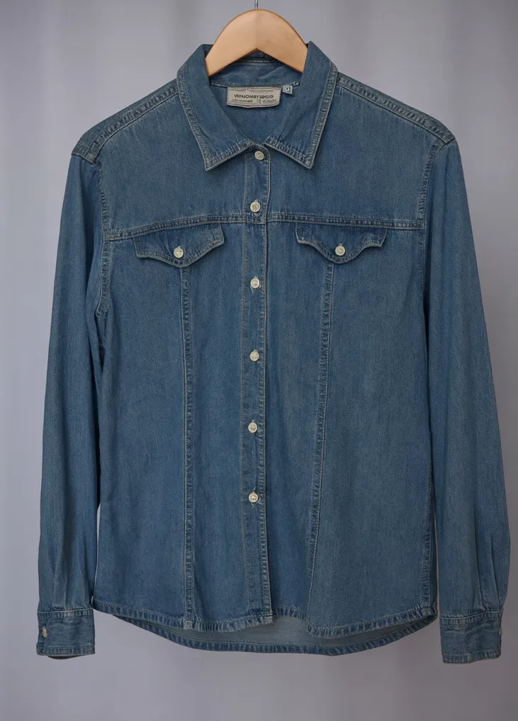 Vintage Westbound 100% cotton women's‎ button down sz L 90's western rodeo Blue Size L - Image 2