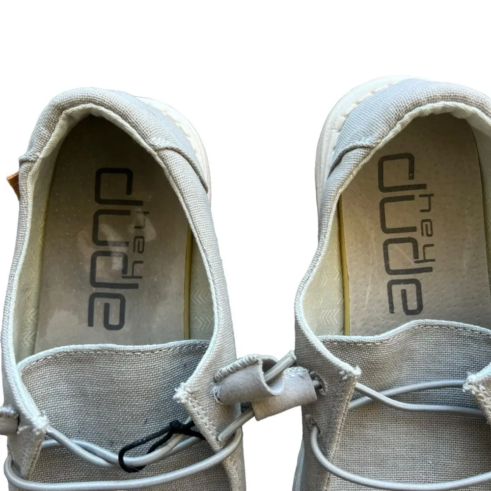 Hey Dude - Wendy Chambray Light Grey Slip On Casual Shoes Sz 7 - Image 4