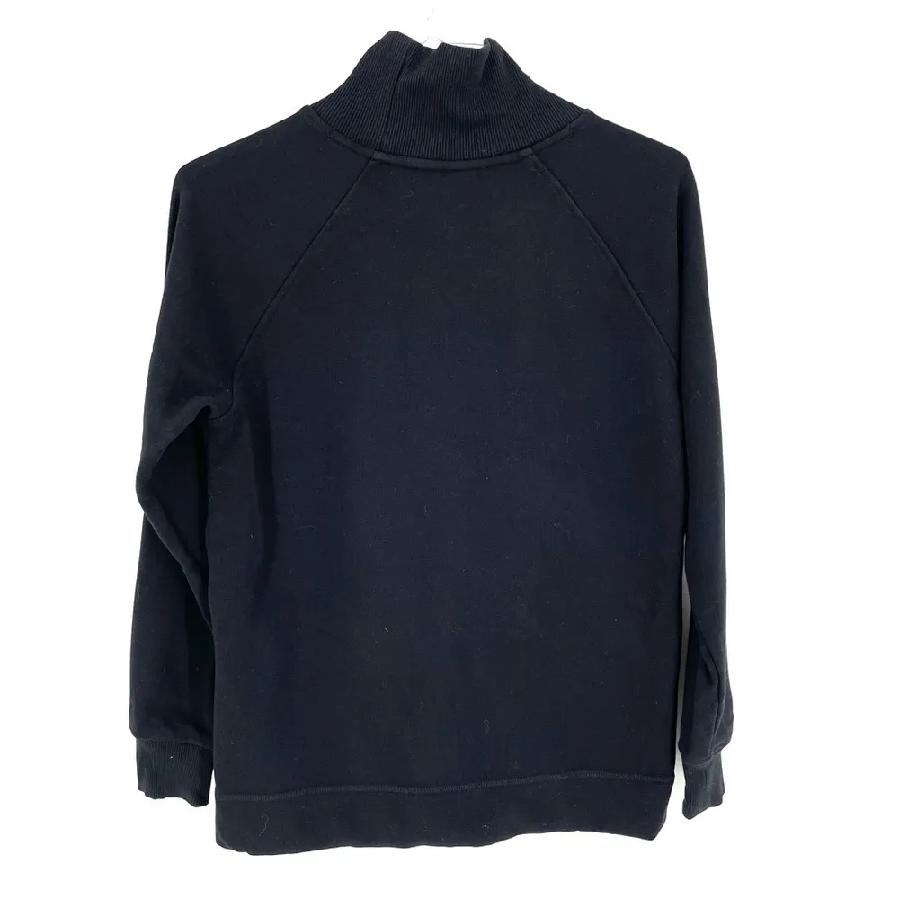 Athleta Cozy Karma Side Zip Black Funnel Neck Sweatshirt - Image 6