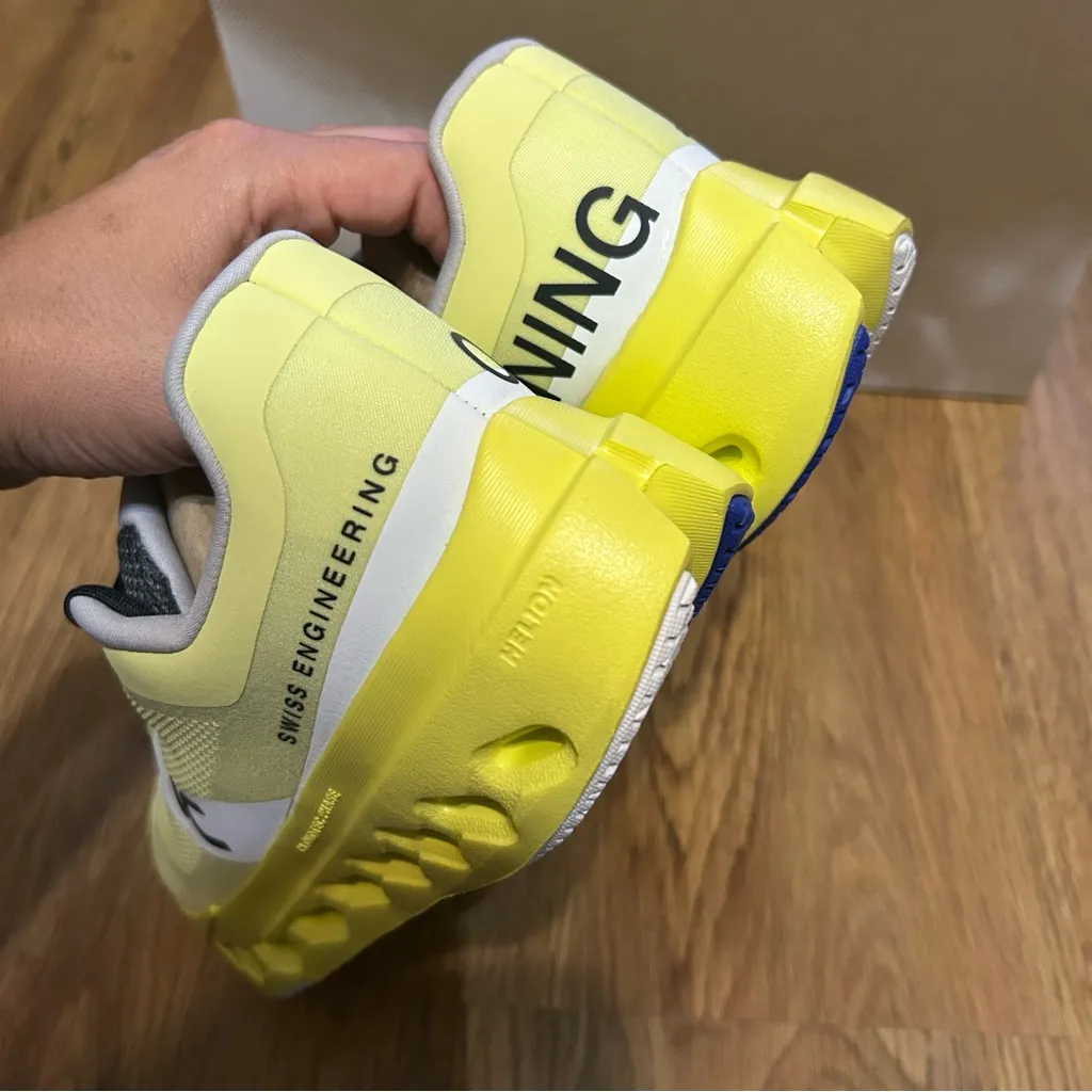 ON CLOUDSURFER limelight white running athletic training lace up shoes sz 7 new - Image 5